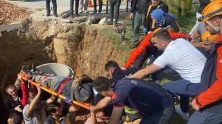 Bilecik'te kanalizasyon çalışmasında göçük: İşçi kurtarıldı