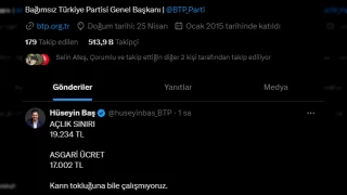 BTP Lideri'nden çarpıcı tweet