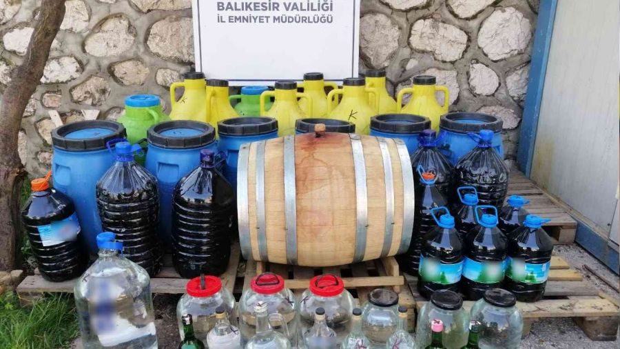 Erdek'te 900 litre sahte iki ele geirildi