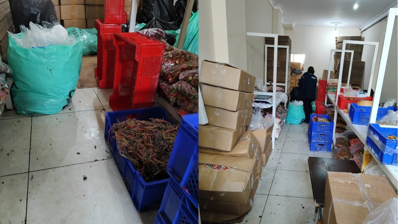 Esenyurt'ta kaçak şekerleme atölyesine baskın: 9 ton 400 kilo ürün imha edildi