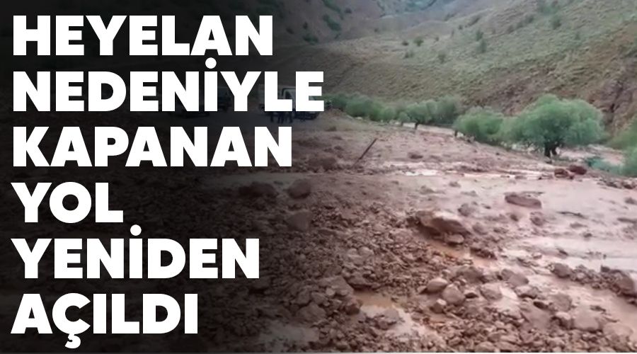 Heyelan nedeniyle kapanan yol yeniden açıldı