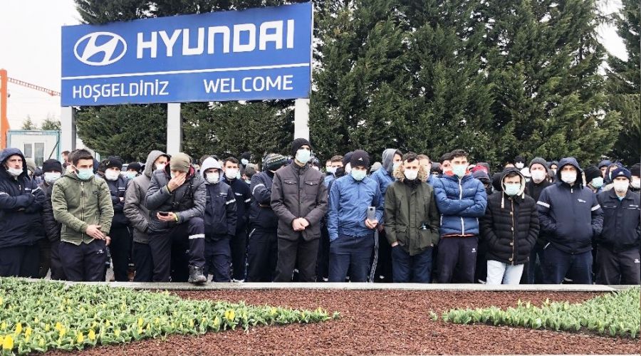 Hyundai Assan i��ilerinden zam eylemi