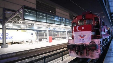 İlk ihracat treni Ankara Garı'nda
