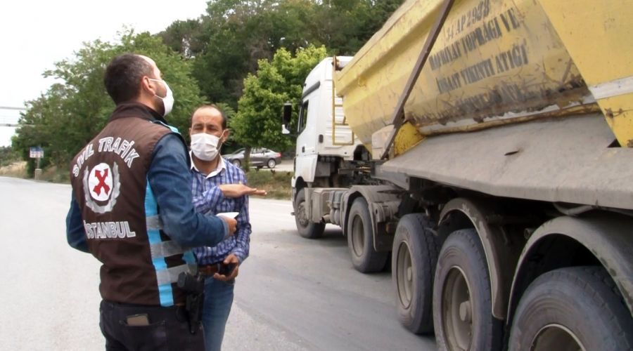 İstanbul'da hafriyat kamyonlarına denetim