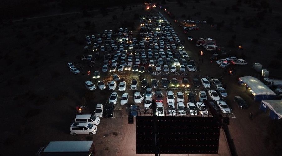 Krkkale'de ak alandaki 'arabal sinema' etkinliine youn ilgi