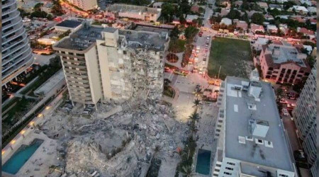 Miami'de çöken binada ölenler 10'a yükseldi