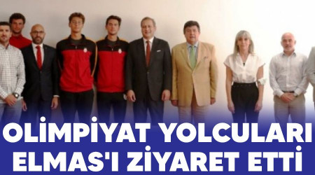 Olimpiyat yolcuları Elmas'ı ziyaret etti