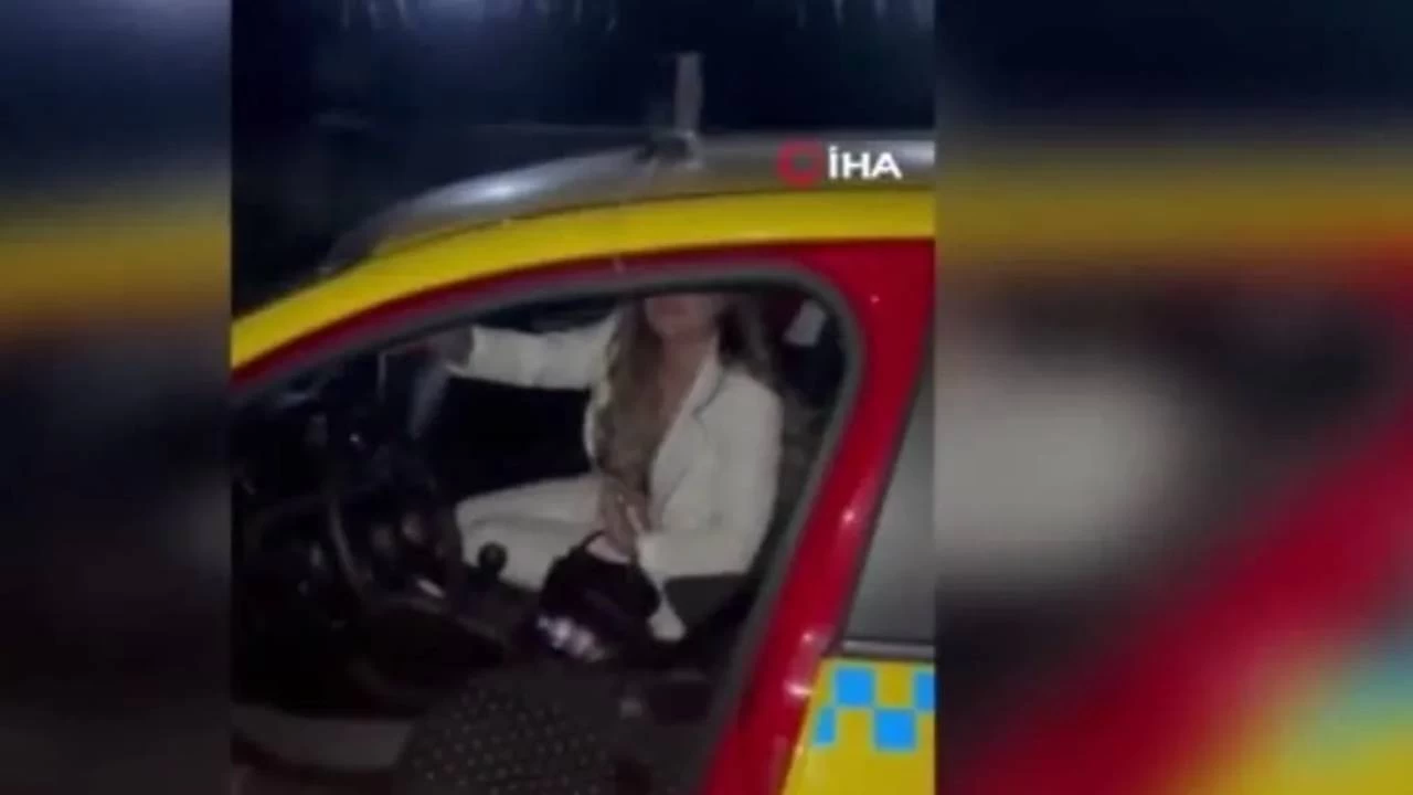 Önce taksi şoförüne ardından kadın polis memuruna saldıran kadın yolcu tutuklandı
