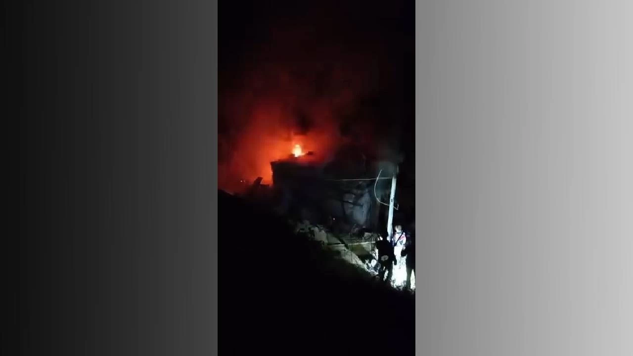 Ormanlık alanda çıkan yangın eve sıçradı