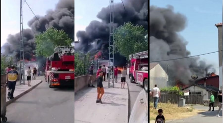 Pendik'te hurda deposunda patlama ve yangın
