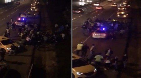 Polis havaya ateş açmak zorunda kaldı
