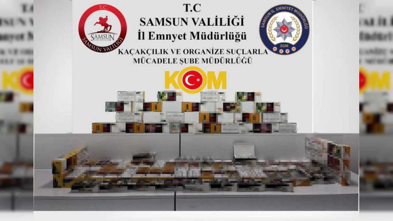 Samsun'da 16 bin 400 adet makaron ele geirildi