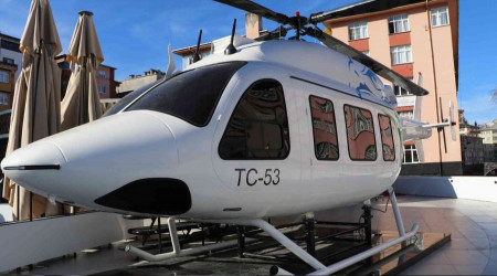 Şehrin ortasındaki helikopter şaşırtıyor