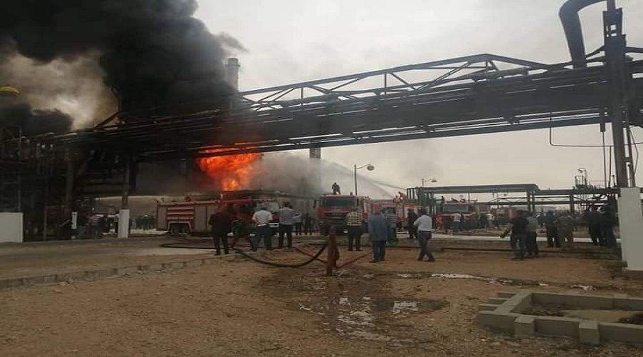 Suriye'de petrol rafinerisinde yangın