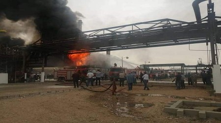 Suriye'de petrol rafinerisinde yangın
