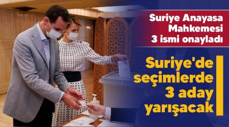 Suriye'de seimlerde 3 aday yaracak