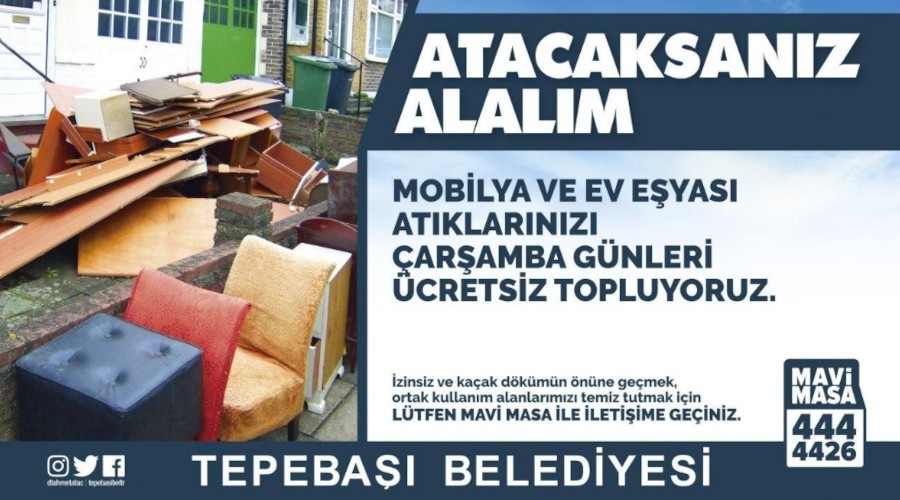 Tepeba��'nda �cretsiz at�k toplama hizmeti