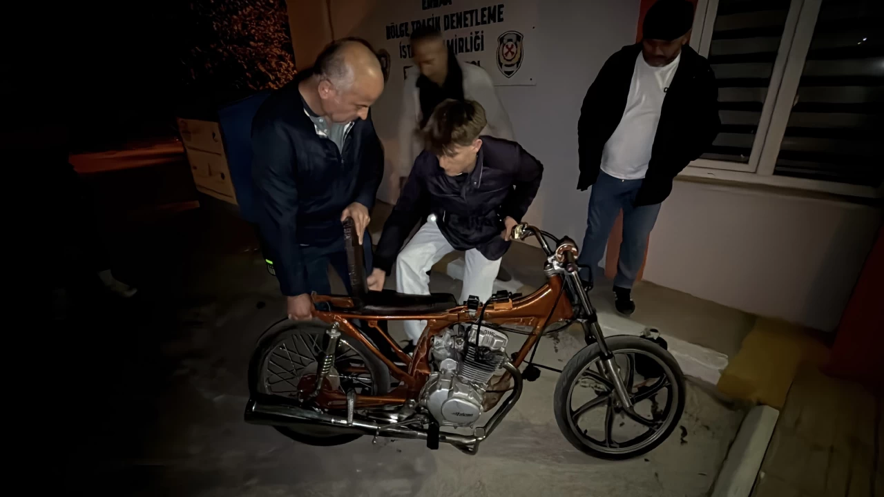 Tokatta bisikletini motosiklete eviren gence 45 bin lira ceza