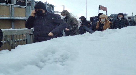 Toplu taşımada kar yoğunluğu