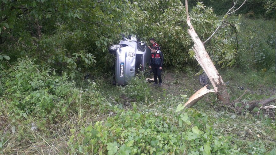 Ya���l� hava kazay� beraberinde getirdi, ara�lar takla att�