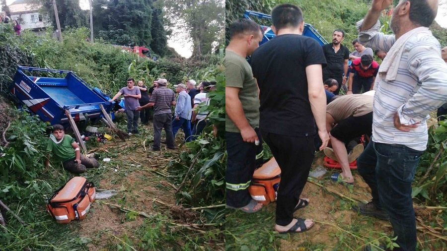 Alapl�'da i��i ta��yan patpat bah�eye u�tu: 1'i a��r 13 yaral�