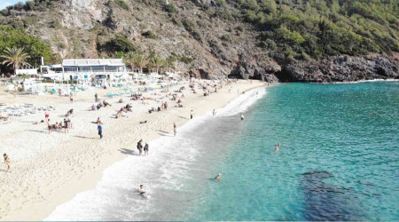 Aralık ayında plaj keyfi