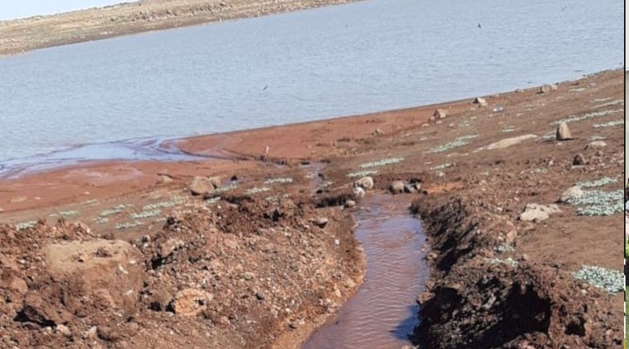Balıklar için kuyudan gölete kanal açtılar