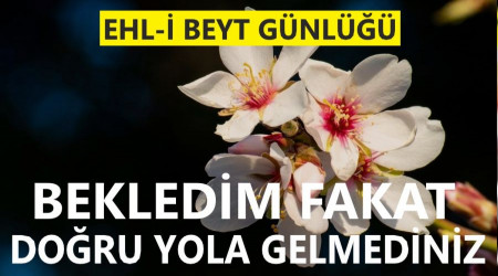 Bekledim fakat doru yola gelmediniz