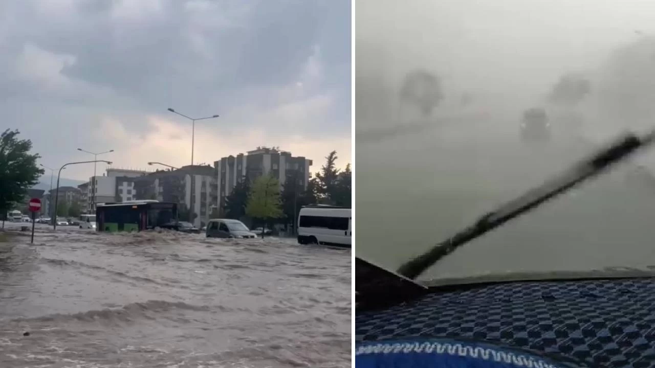 Denizli'de yollar gle dnd, srcler zor anlar yaad
