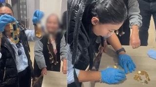Dilenci kadnn zerinden 67 eyrek altn kt