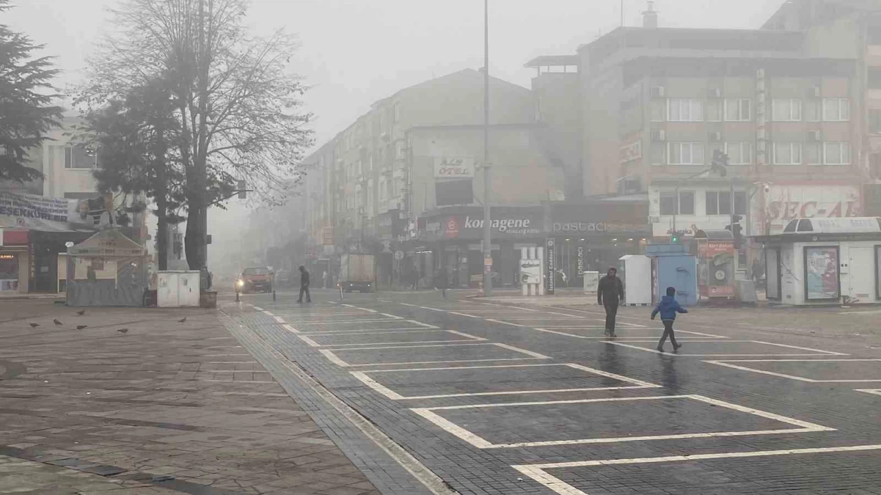 Düzce'ye sis çöktü