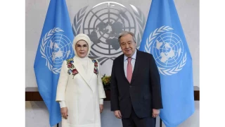 Emine Erdoğan, New York'ta BM Genel Sekreteri Guterres ile görüştü