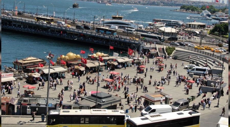 Emin�n�'nde yo�unluk havadan g�r�nt�lendi