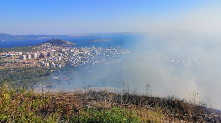 Erdek'te 5 hektar makilik alan yandı