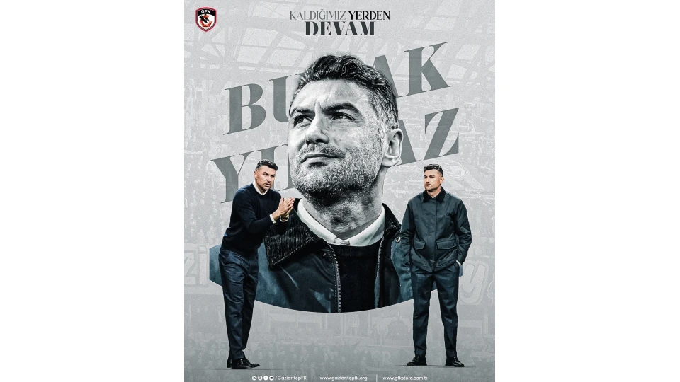 Gaziantep FK, Burak Y�lmaz'dan bo�alan teknik direkt�rl��e Burak Y�lmaz'� getirdi
