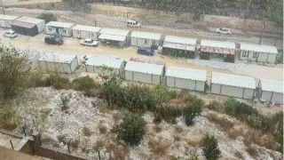 Hatay'da dolu ya beyaza brd