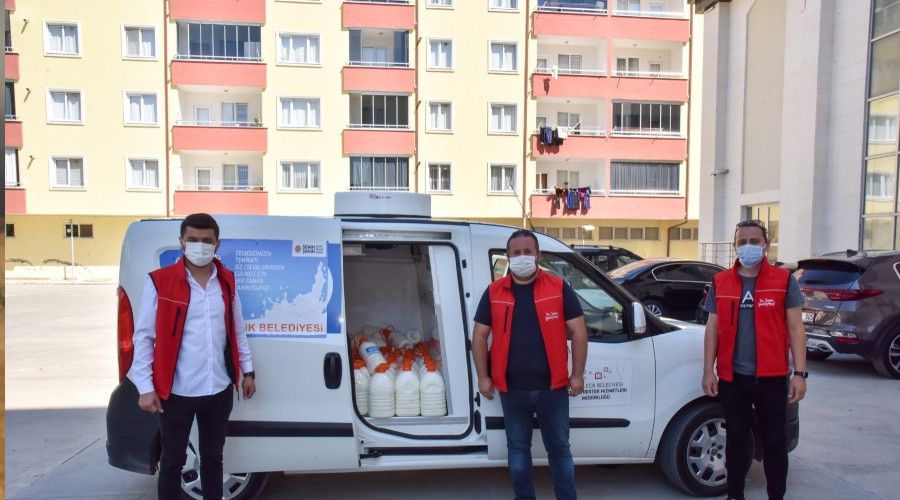 Her ay 2 bin litre günlük süt çocuklara ulaştırılıyor