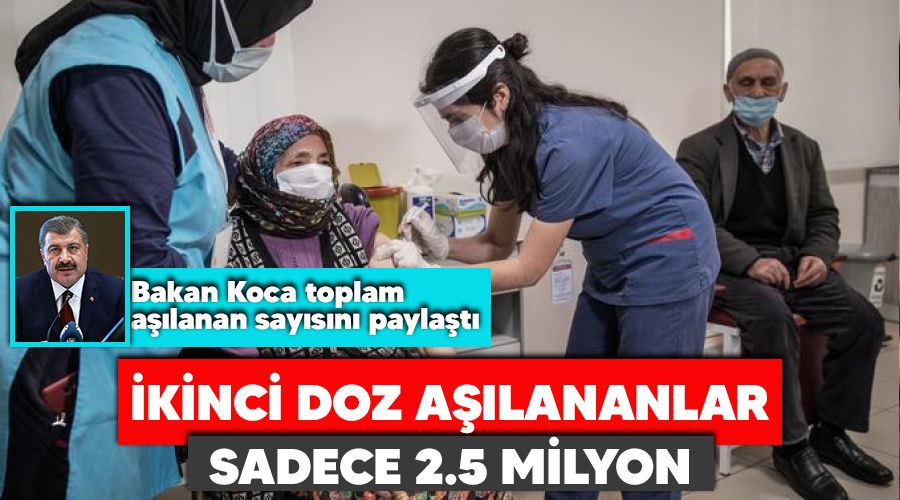 İkinci doz aşılananlar sadece 2.5 milyon