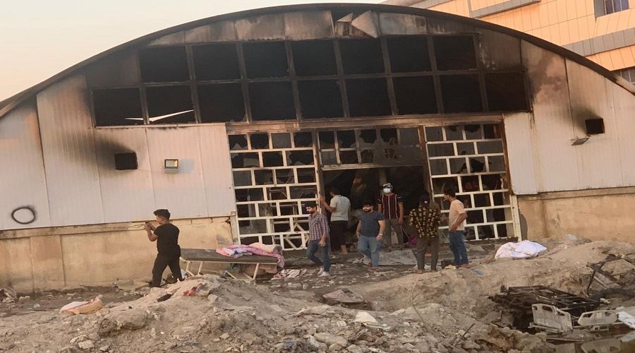 Irak'taki hastane yangınında can kaybı 87'ye yükseldi