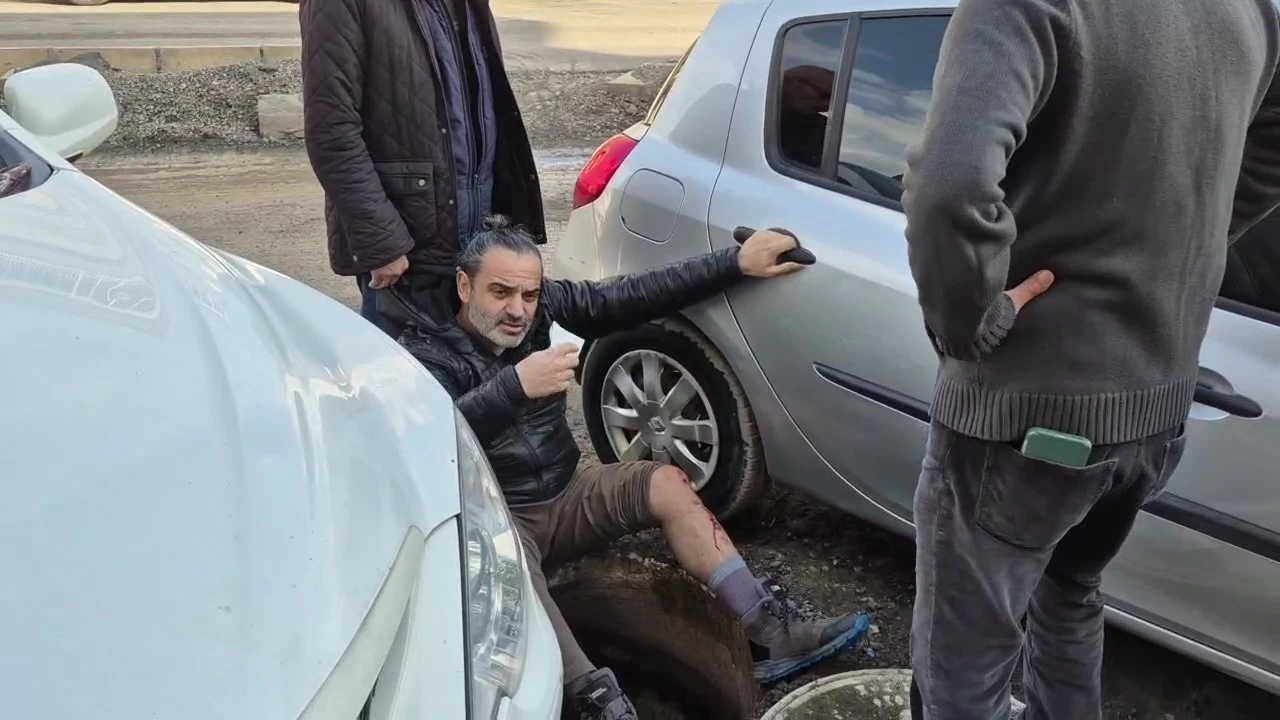 skenderun'da kanalizasyon ukuruna den adam esnaf kurtard