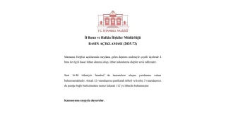 stanbul Valilii: 4 binada hasar ihbar alnd, 17 vatanda yaraland