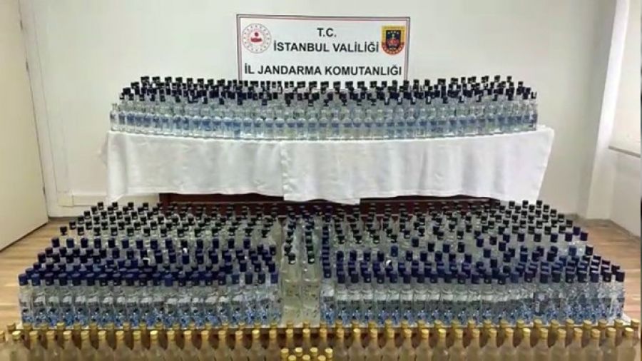 İstanbul'da jandarmadan kaçak içki operasyonu