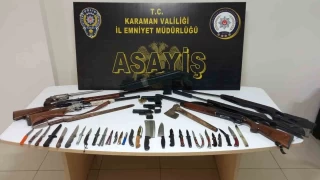 Karaman'da uyuturucu ve ruhsatsz silahlar ele geirildi
