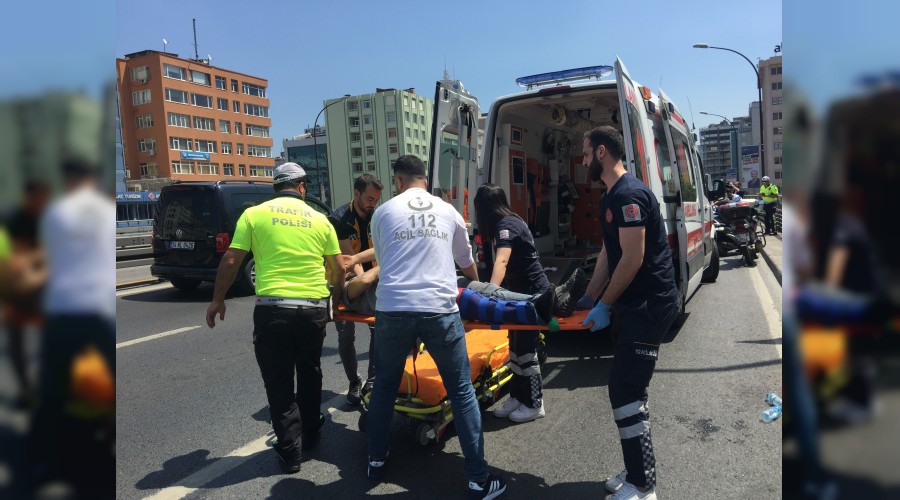Motosiklet kazası E-5'i kitledi