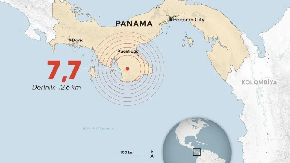 Panama'da 7,7 b�y�kl���ndeki depremde 15 ��renci hafif yaraland�
