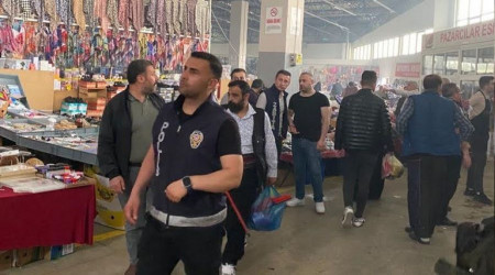 Pazar yerinde yangın paniği