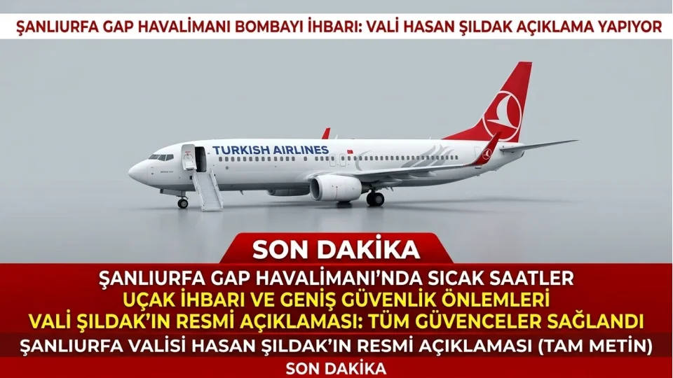 �anl�urfa'ya ini� yapan yolcu u�a��nda bomba ihbar�