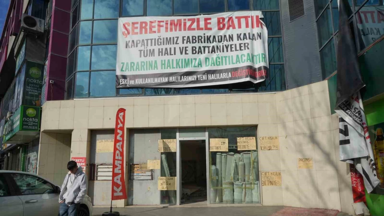 Şerefle batan fabrikanın malları