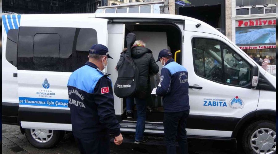Taksim'deki evsizler barınma merkezlerine yerleştirildi