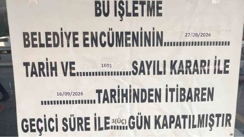 Tarihi ge�mi� �r�n satan zincir market �ubesi m�h�rlendi